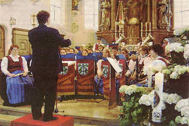 Besinnliche Werke spielte das Blasorchester des Batzenhofer Musikvereins unter der Leitung von Dirigent Andreas Meyer bei seinem Kirchenkonzert.   Bild: privat